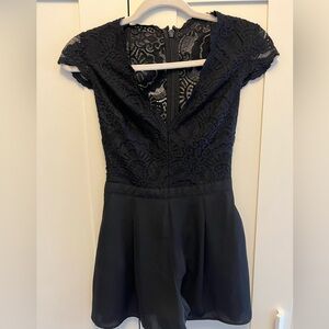 Bebe Black Lace Detail shorts/dress